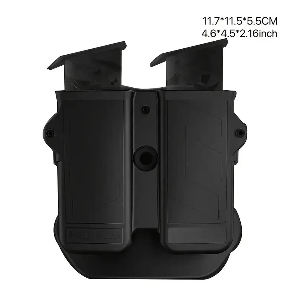 9mm 10mm.40.45 bolsa doble para revistas cintura de liberación rápida G17 funda para revistas cinturón táctico funda Mag - imagen 2