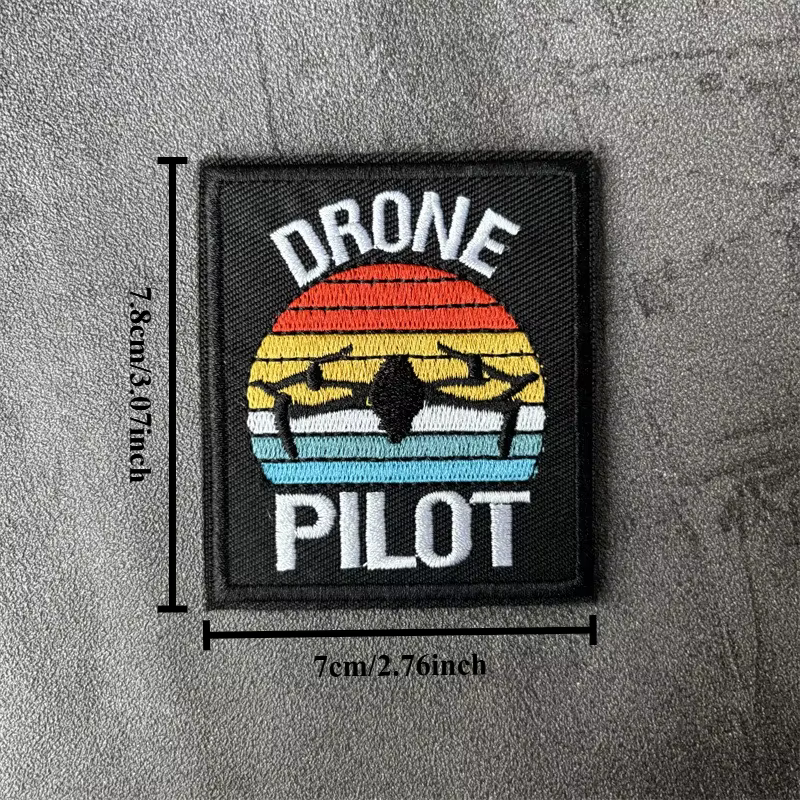 Parche táctico militar piloto de drones bordado con velcro - imagen 5