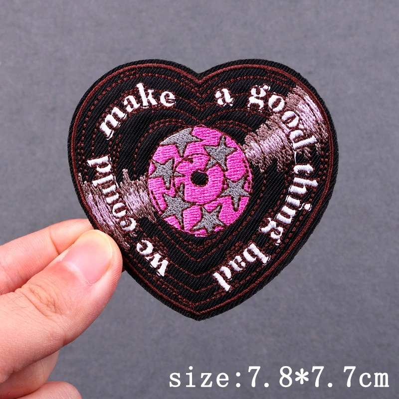 Parche de calavera Punk para planchar en la ropa, parches bordados de animales de Hip Hop, insignia de rayas, decoración de parches bordados - imagen 5