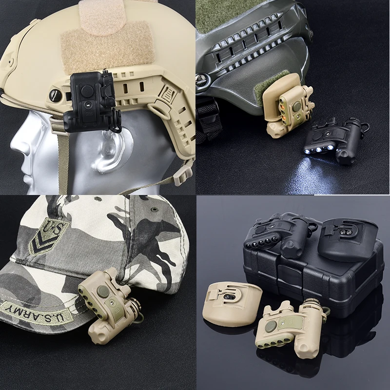 Luces tácticas del casco IFL, rojo, blanco, segunda generación, luz para casco, Wadsn, caza al aire libre, linterna para Airsoft, gorro de 20MM - imagen 3