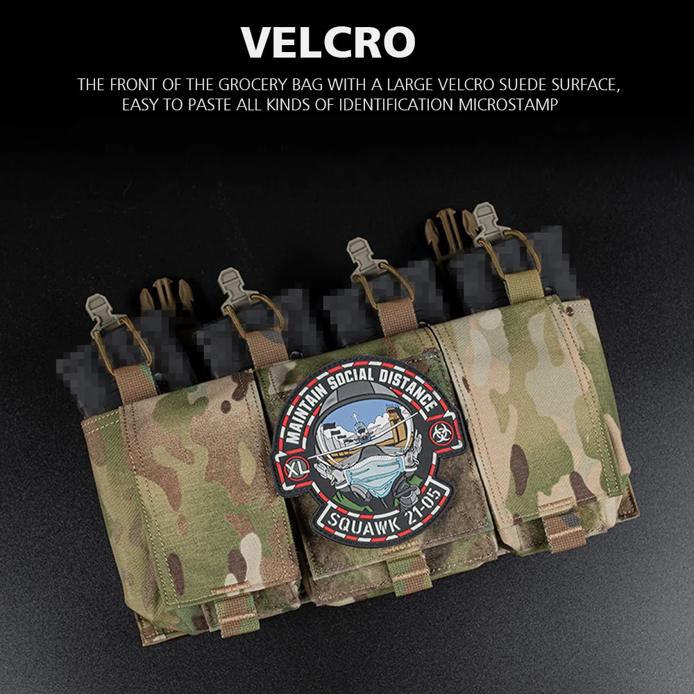 Airsoft-chaleco táctico para caza Militar, placa cuádruple magnética 5,56, bolsa para colgar en el pecho, artículos diversos de primeros auxilios - imagen 5