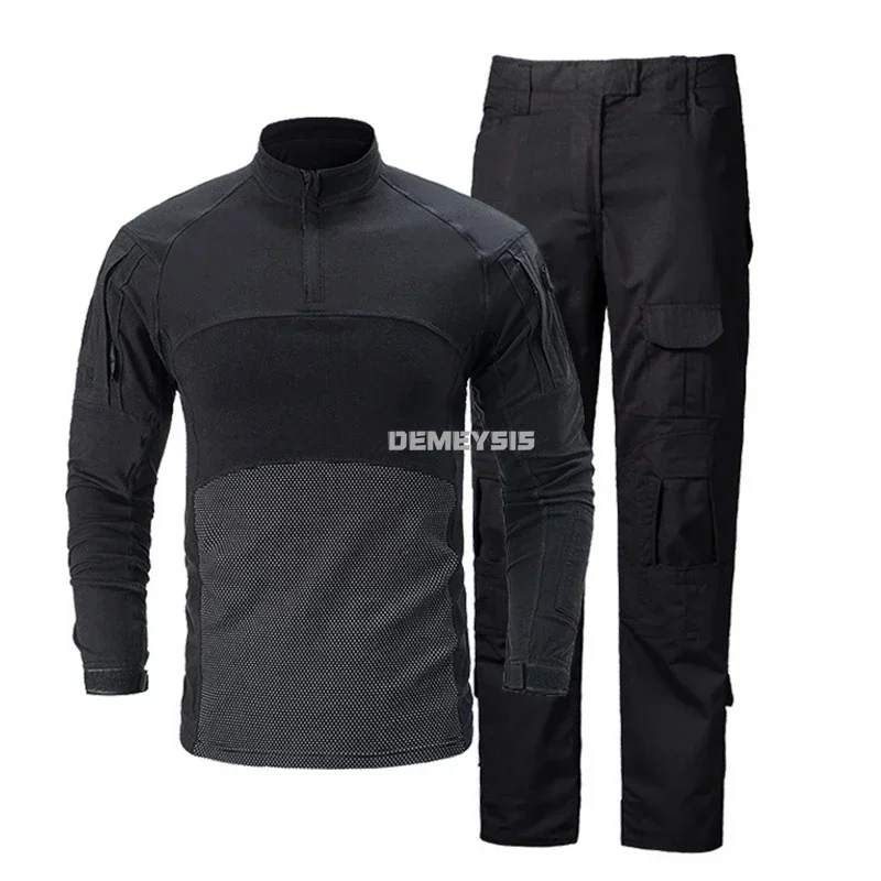 Uniforme de combate táctico, conjunto de camisa + pantalones BDU, caza al aire libre, Paintball, Airsoft, traje de juego Cs, ropa - imagen 2