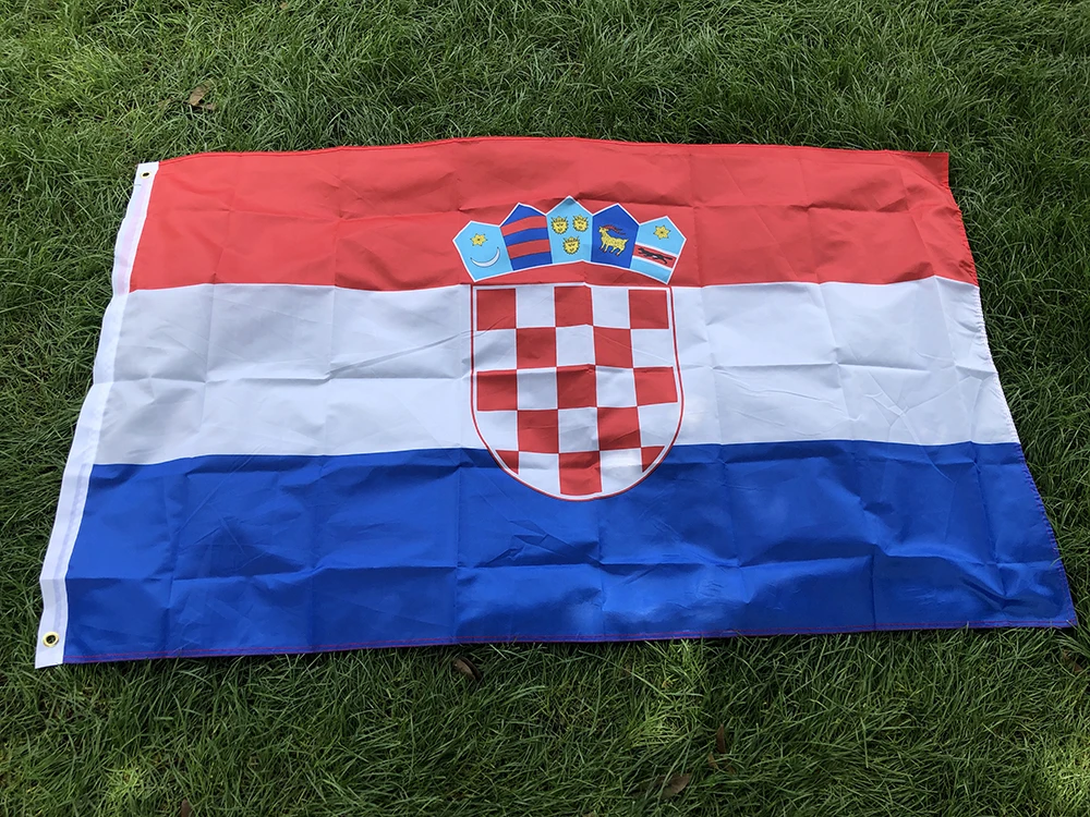 Bandera del cielo bandera nacional croata 90X150CM poliéster de alta calidad colgante hr hr hrv Hrvatska bandera de croacia decoración interior y exterior - imagen 2