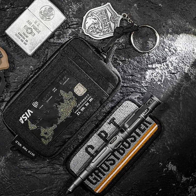 ONETIGRIS-bolsa EDC impermeable, monedero portátil para cambio de llaves, Kit de viaje, Mini monedero, ranuras para tarjetas y bolsa con cremalleras - imagen 5