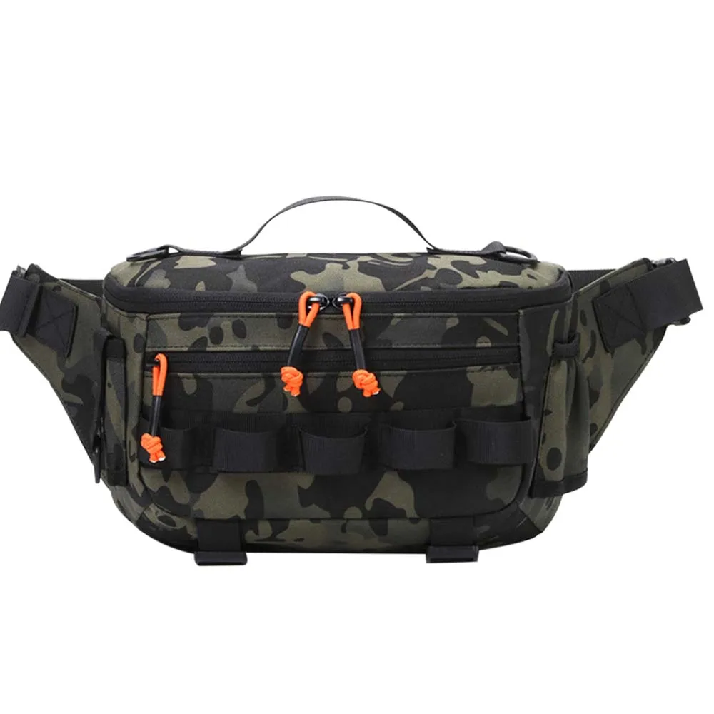 Bolsa de cintura para el pecho para pesca, bolsas tácticas para viajes al aire libre, deportes, pesca, señuelo, caza, Camping, senderismo, ciclismo, multiusos, Lua B - imagen 2