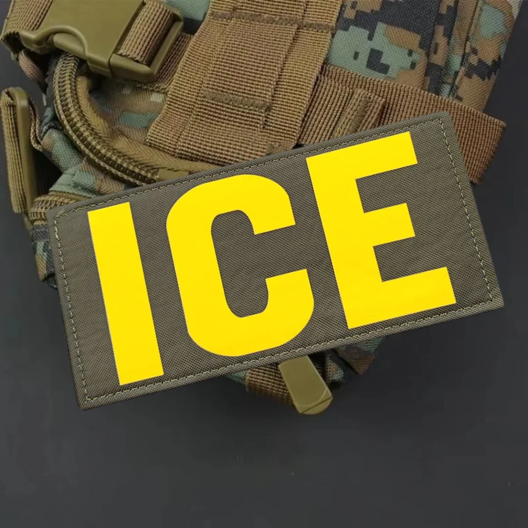 Parche táctico de hielo, parches de gancho y bucle, apliques para mochila de hielo, brazalete de aplicación para ropa, pegatinas de insignia de moral militar - imagen 5