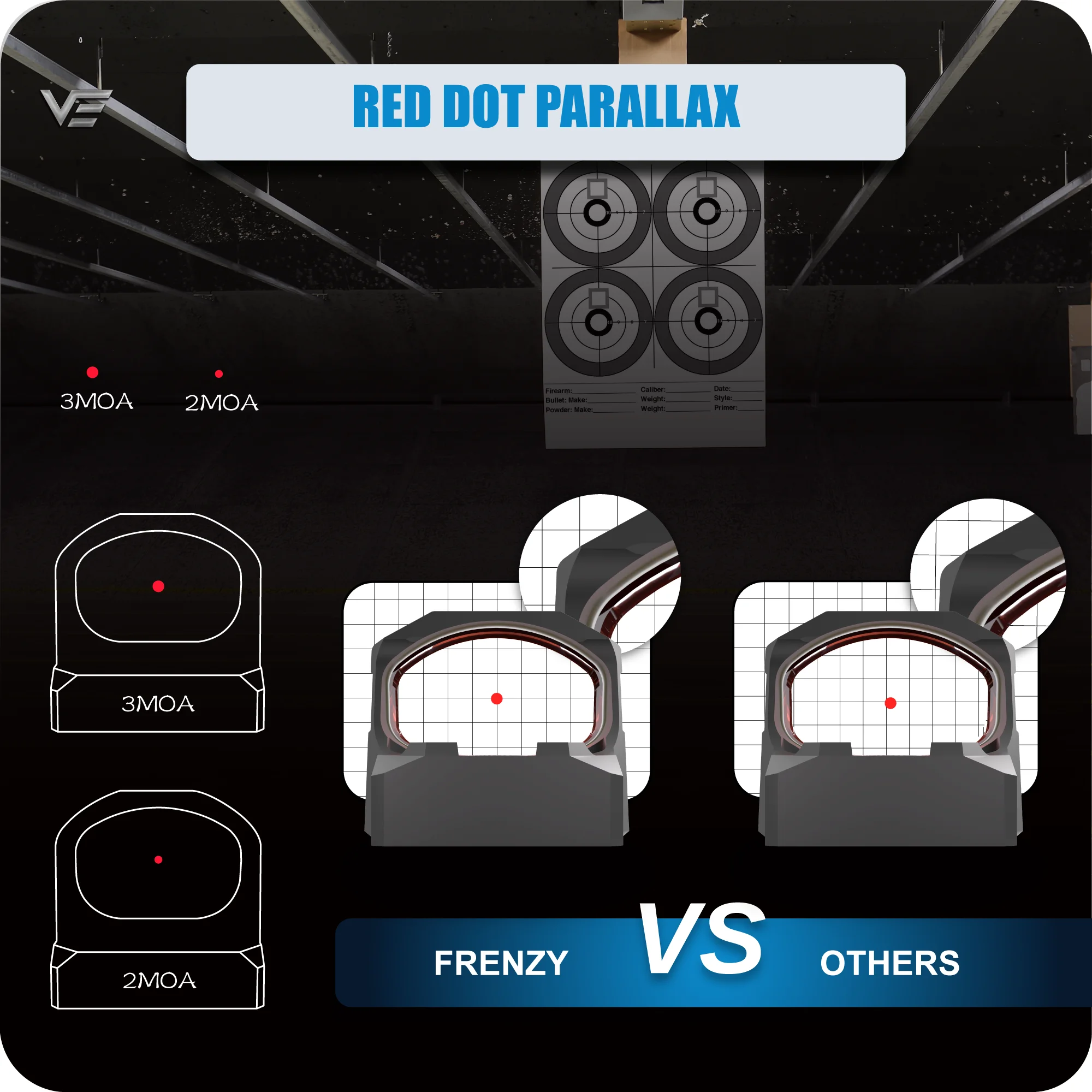 Punto de mira Vector Optics Frenzy-X 1x19x28 GenII para pistola, fabricado en aleación de aluminio 7075-T6, con sensor de movimiento y carga lateral de la batería - imagen 4