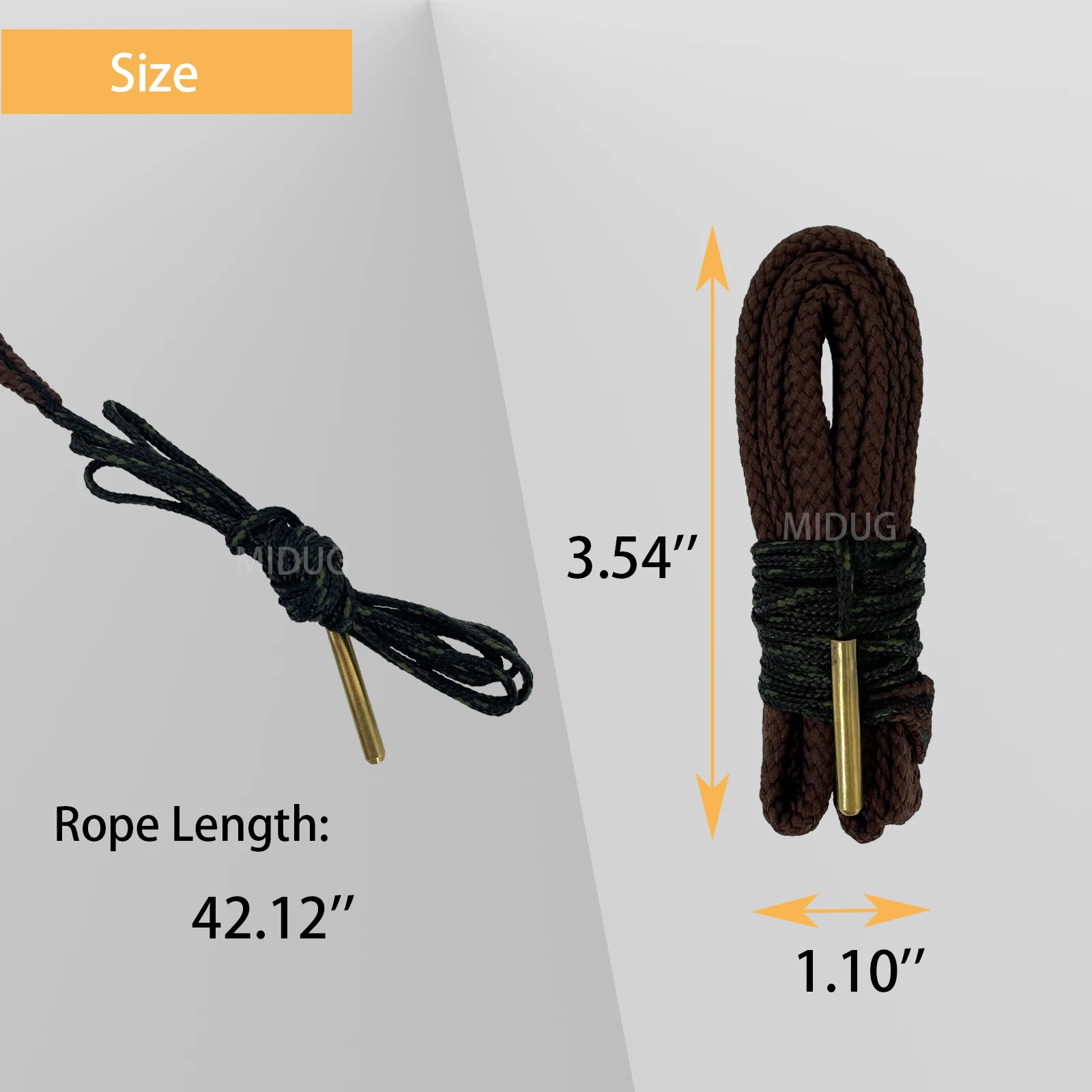 MIDUG-Kit de limpieza de pistola de serpiente, limpiador de calibre 17 .177 Cal .17HMR .17WMR y Cuerda de cepillo de barril de 4,5mm para pistola de mano, accesorio de caza - imagen 3