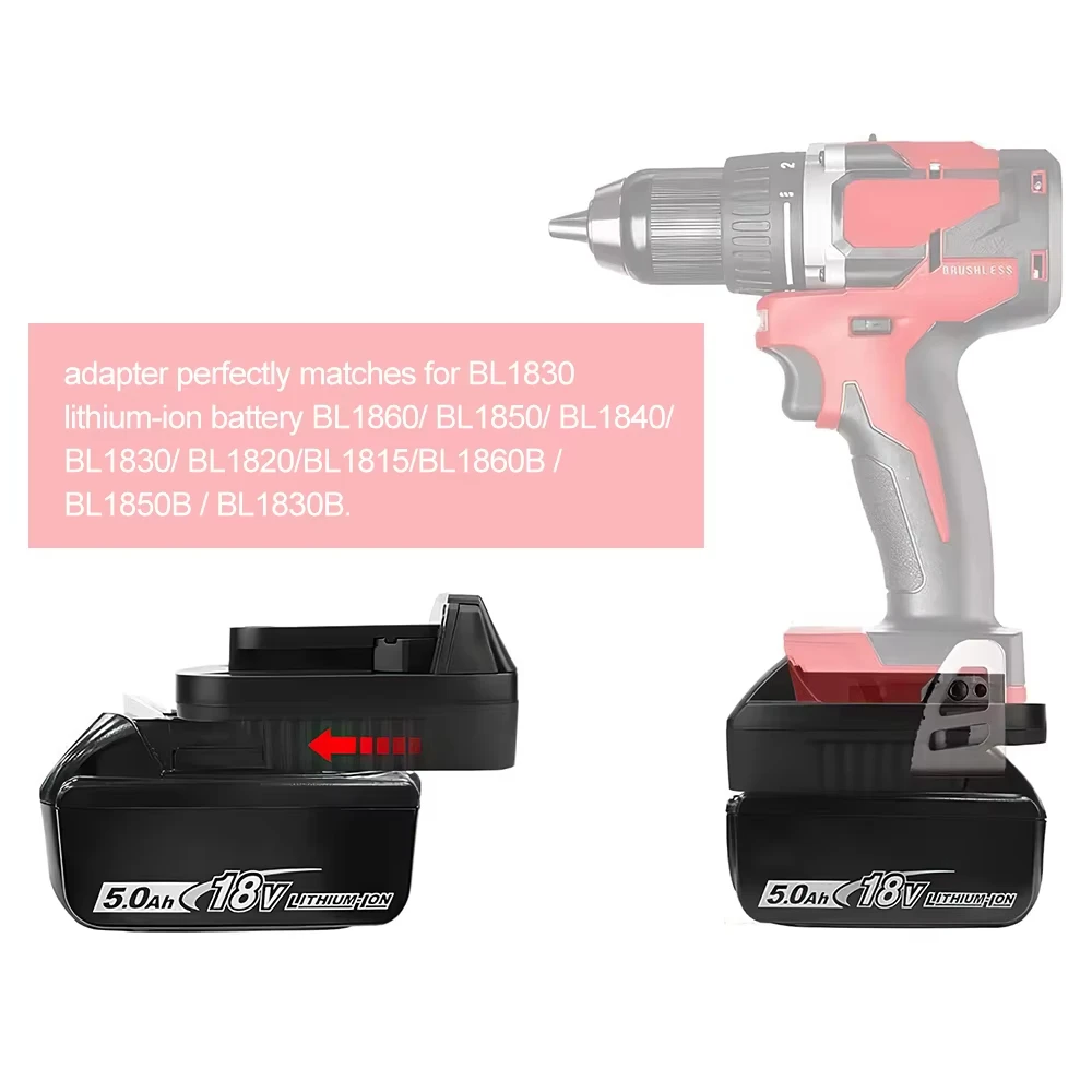 Nueva actualización de adaptador de batería MT20ML para batería Makita de 18V, convertir a herramientas Milwaukee M18 de 18V, convertidor de batería - imagen 5