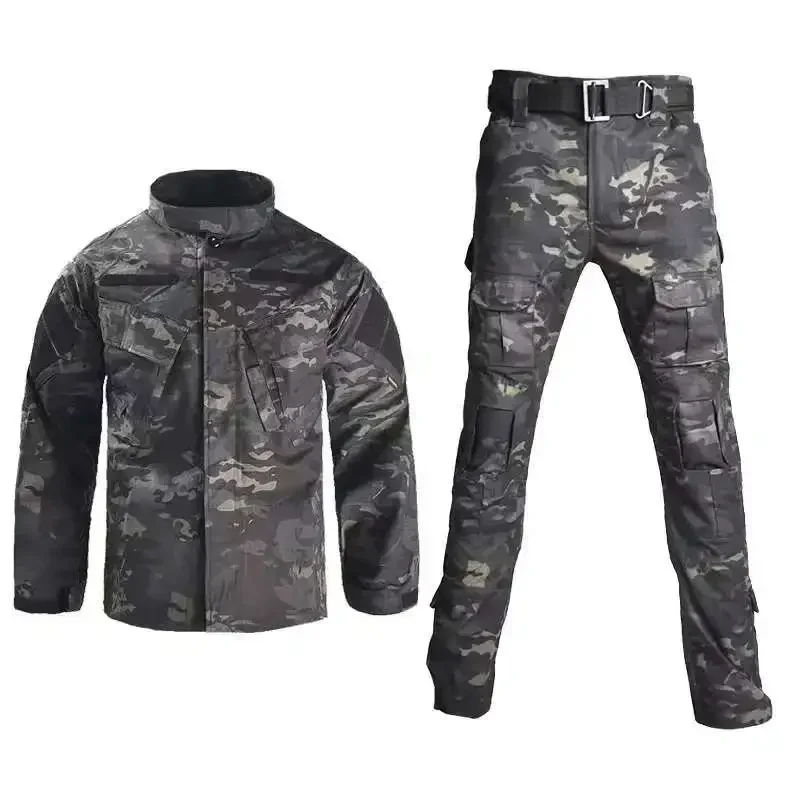 Uniforme táctico para hombres, trajes Milit, traje de camuflaje para exteriores, camisas de senderismo, pantalones Cargo, entrenamiento de peces, conjuntos de ropa de Paintball - imagen 3