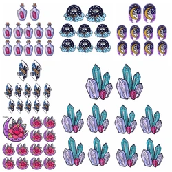 Parche Punk bordado con piedras de cristal para planchar y coser