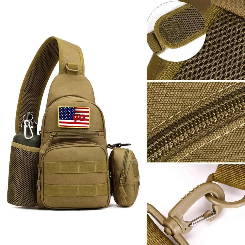 SINAIRSOFT bolso cruzado táctico, bolso de pecho para deportes al aire libre, bolso de hombro impermeable, pesca, Camping, senderismo, ciclismo, bolsas de viaje - imagen 5