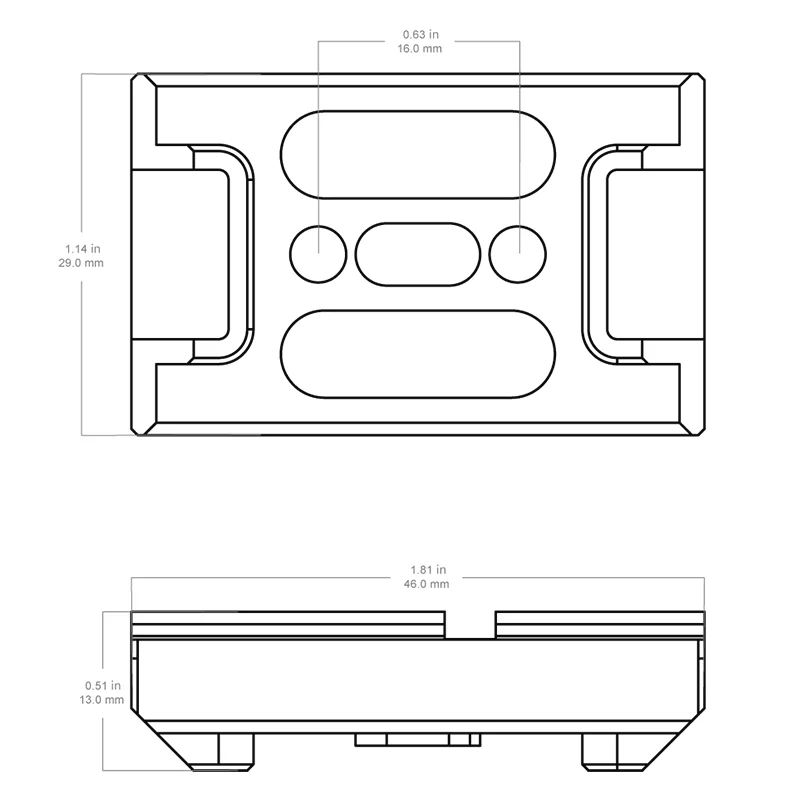Adaptador de huella Vector Vas Vod para base de riel Picatinny de montaje óptico, 13 mm de altura - imagen 5