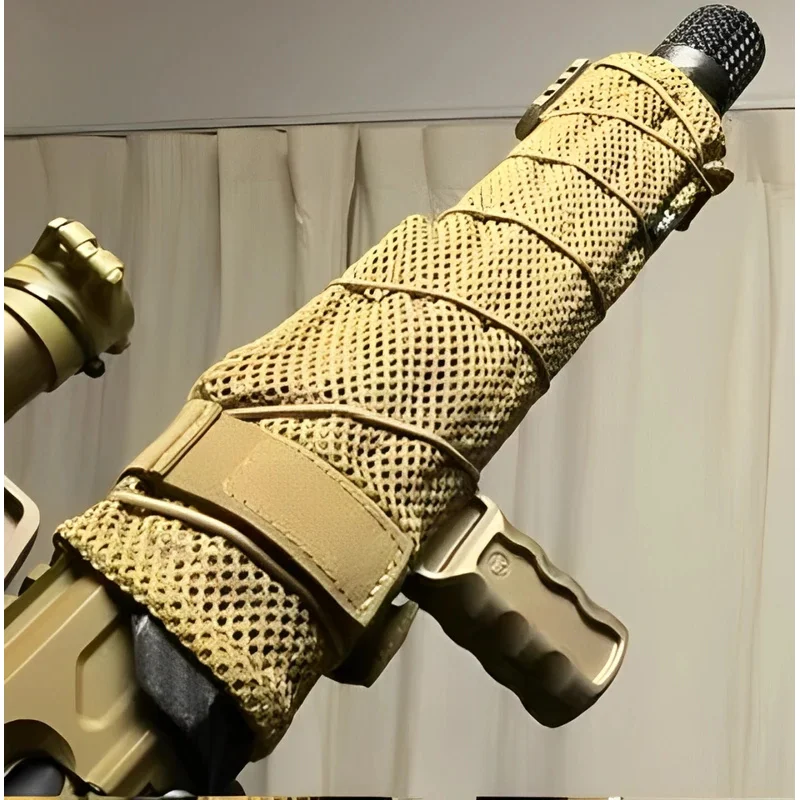 Paño de camuflaje táctico de espina de pescado, accesorios de película para tiro de Paintball Airsoft, accesorios de tela para Rifle - imagen 5