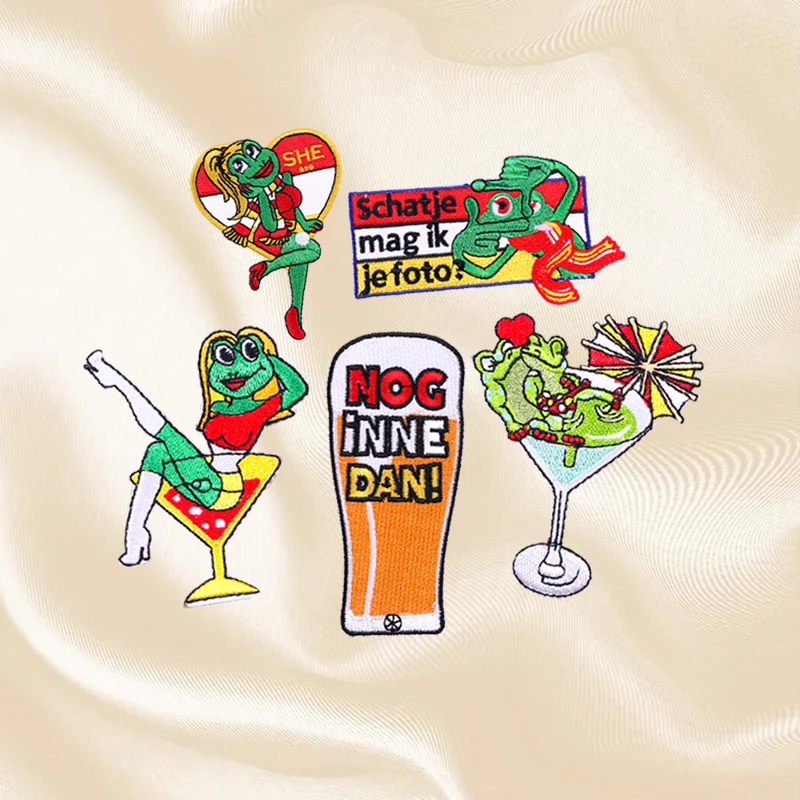 Parche bordado con emblema de Oeteldonk, conjunto de parches para planchar para ropa, Carnaval y Países Bajos, bricolaje, nuevo - imagen 4