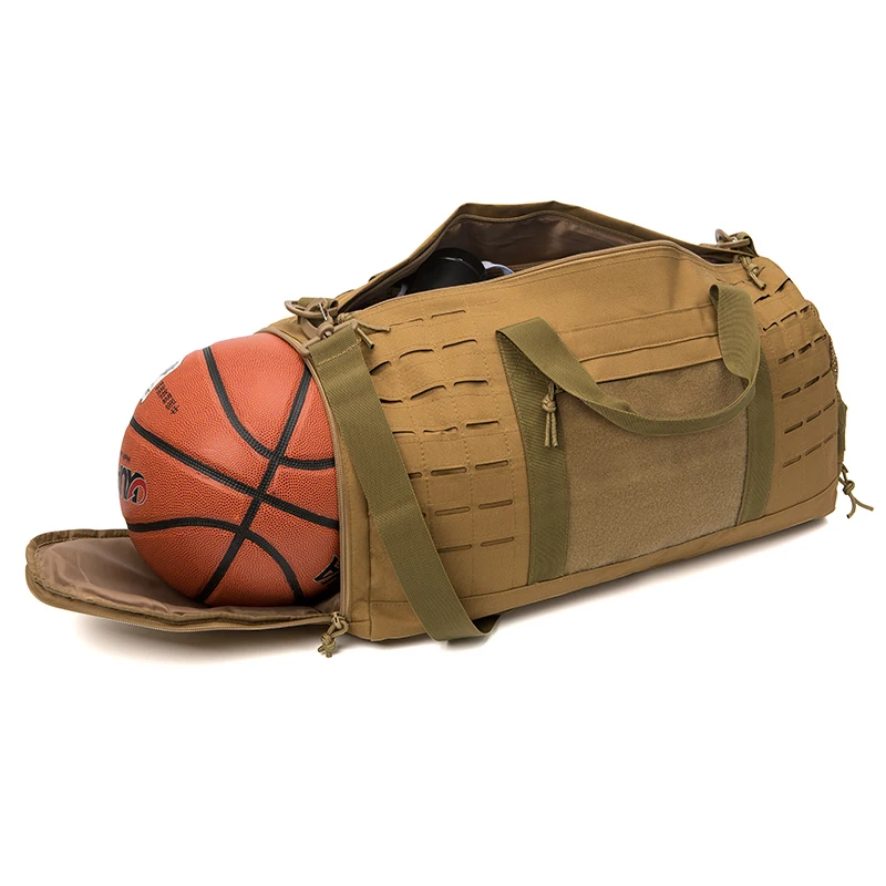 Bolsa de gimnasio deportiva de 40L, bolsa de lona de viaje táctica para hombres, bolsa de lona de supervivencia para Fitness, bolsa de entrenamiento, bolsa de fin de semana de baloncesto - imagen 5