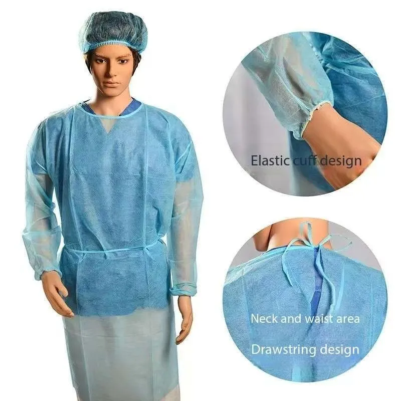 Ropa aislante protectora no tejida desechable, cubierta antipolvo, ropa de trabajo, puños elásticos, transpirable, gorro incluido - imagen 3