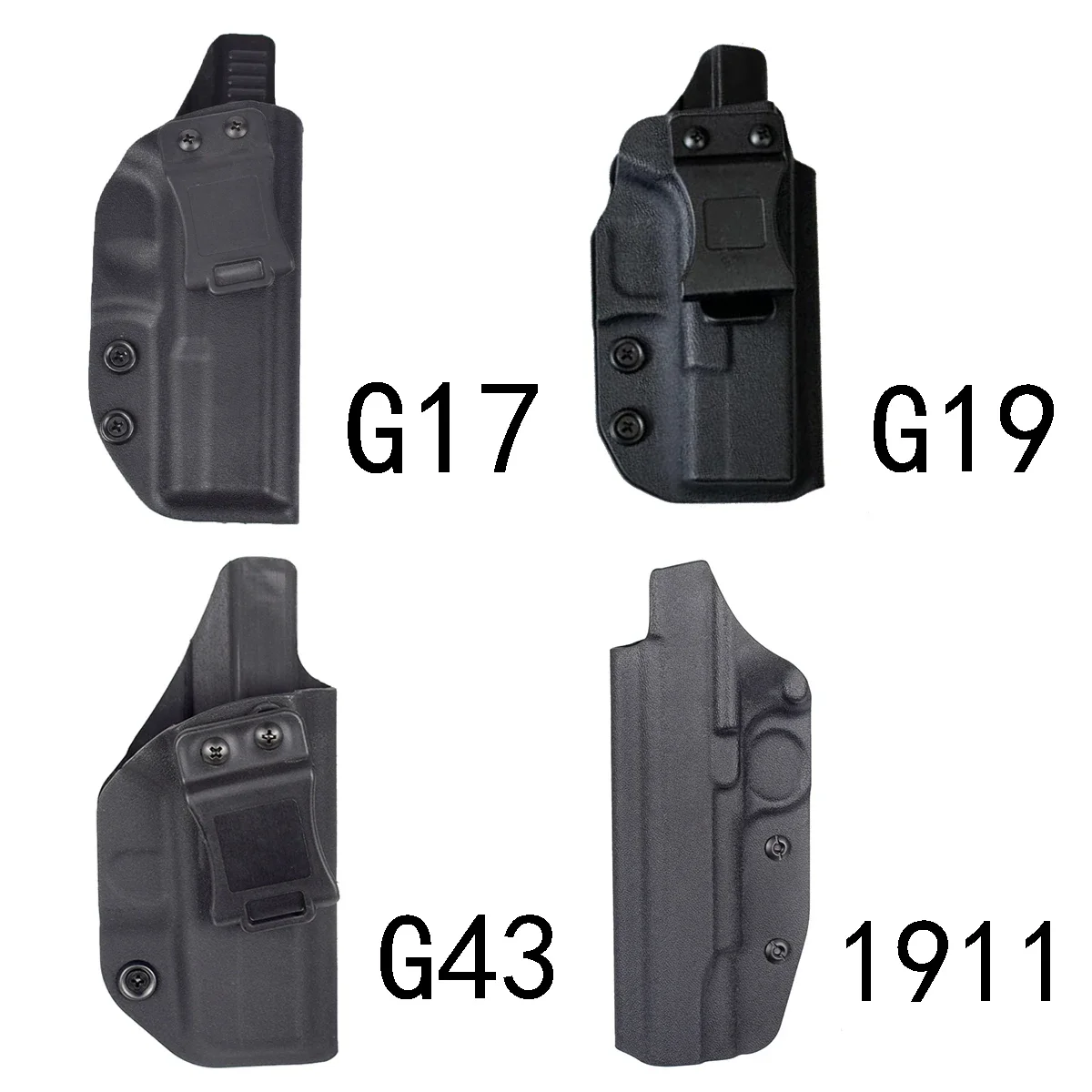Funda para pistola apta para G17 G19 G26 G43 G43X 1911 G2C P365 CZ P07 cinturilla interior oculta Clip para cinturón bolsa de una sola pila