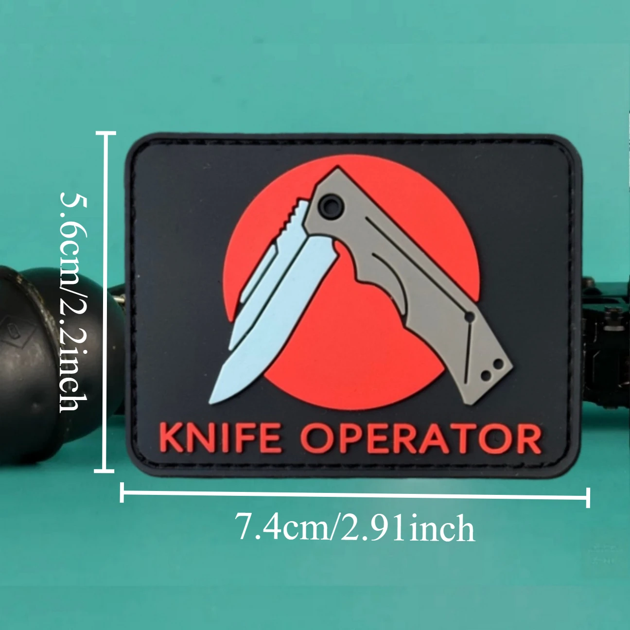 Parche táctico de moral para operador de cuchillos, apliques personalizados del ejército militar, parches de gancho y bucle de PVC 3D para ropa, pegatina para mochila - imagen 3