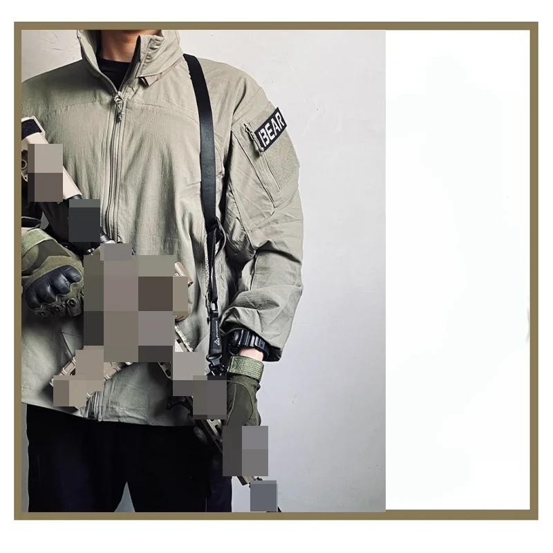 PCU L5 traje de asalto de concha suave de nailon táctico negro abrigo con cremallera para caza al aire libre chaqueta de escalada para senderismo - imagen 5