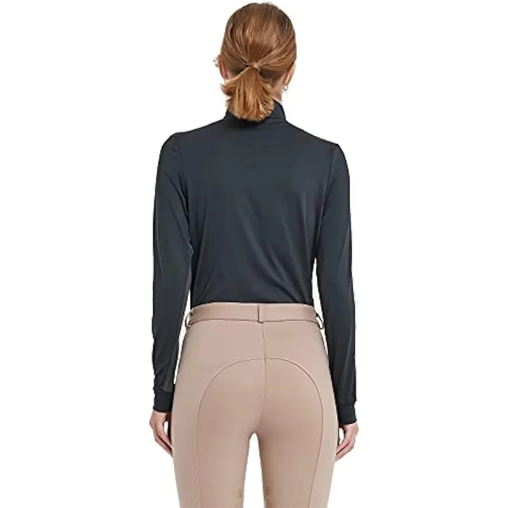 Camiseta ecuestre de verano, ropa ecuestre transpirable de secado rápido, ropa de carrera de obstáculos de manga corta para montar en mujer - imagen 4