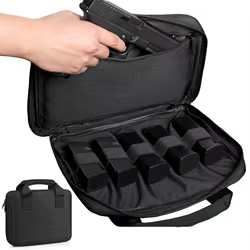 Estuche táctico pistola acolchado con correas elásticas para transporte