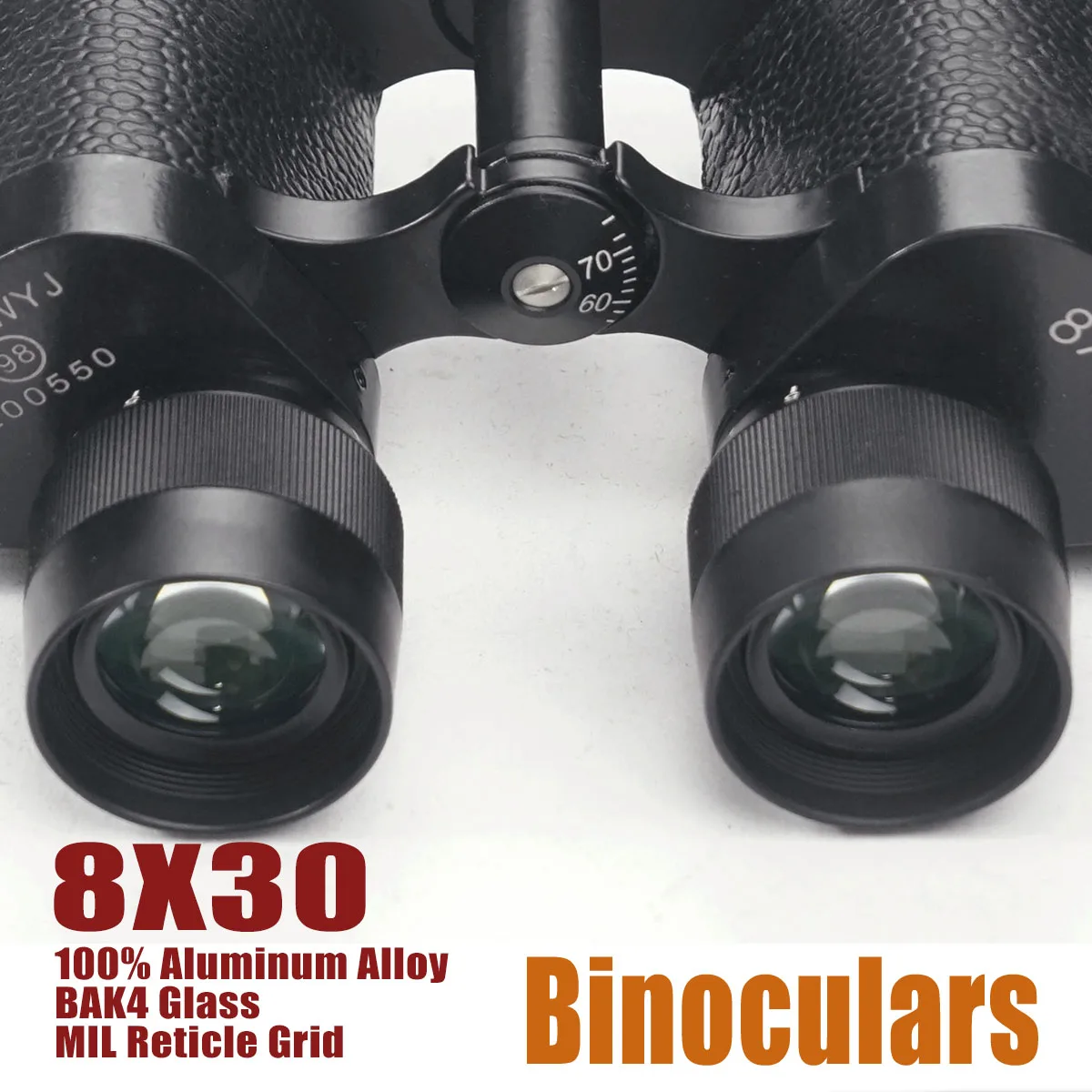 Binoculares Bak4 Roof 8x30 con caja, binoculares compactos económicos, retícula Mil, envío gratis - imagen 4