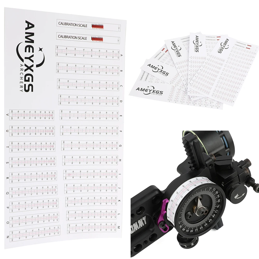 Cinta de mira de repuesto para tiro con arco, 10X, rango extendido, práctica de patio, cinta de mira, cintas de patio, práctica de objetivo de PVC