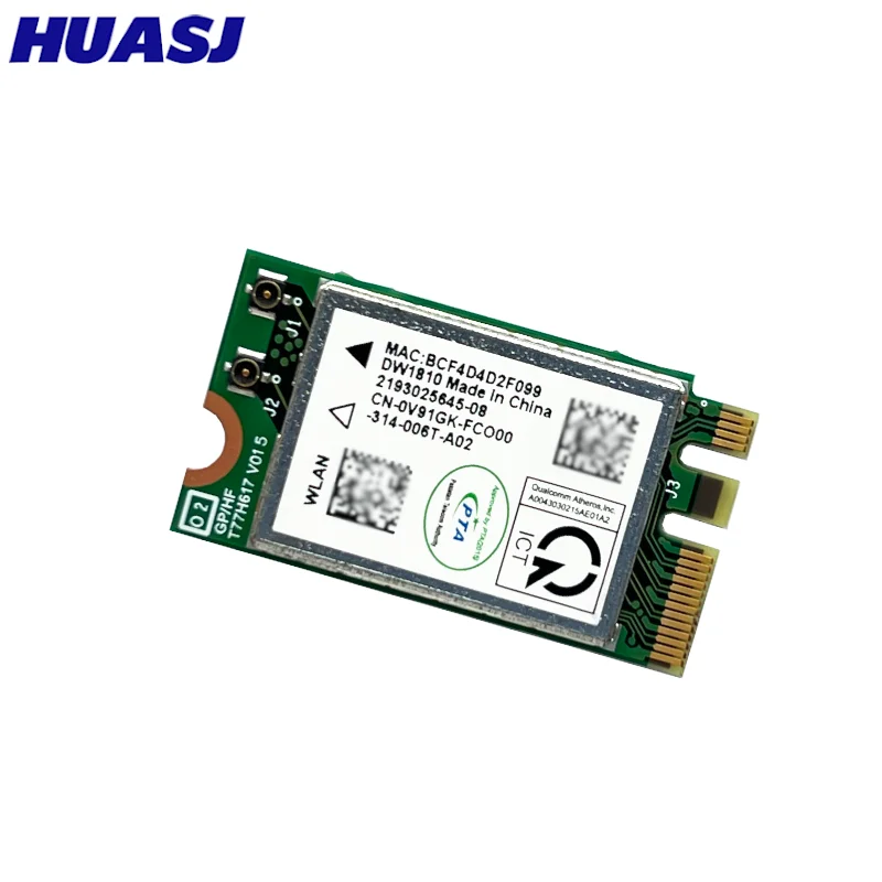 Tarjeta de interfaz de red inalámbrica de doble banda DW1810 433M wifi bluetooth 4.05.0 QCA9377 QCNFA435 tarjeta adaptadora inalámbrica - imagen 3