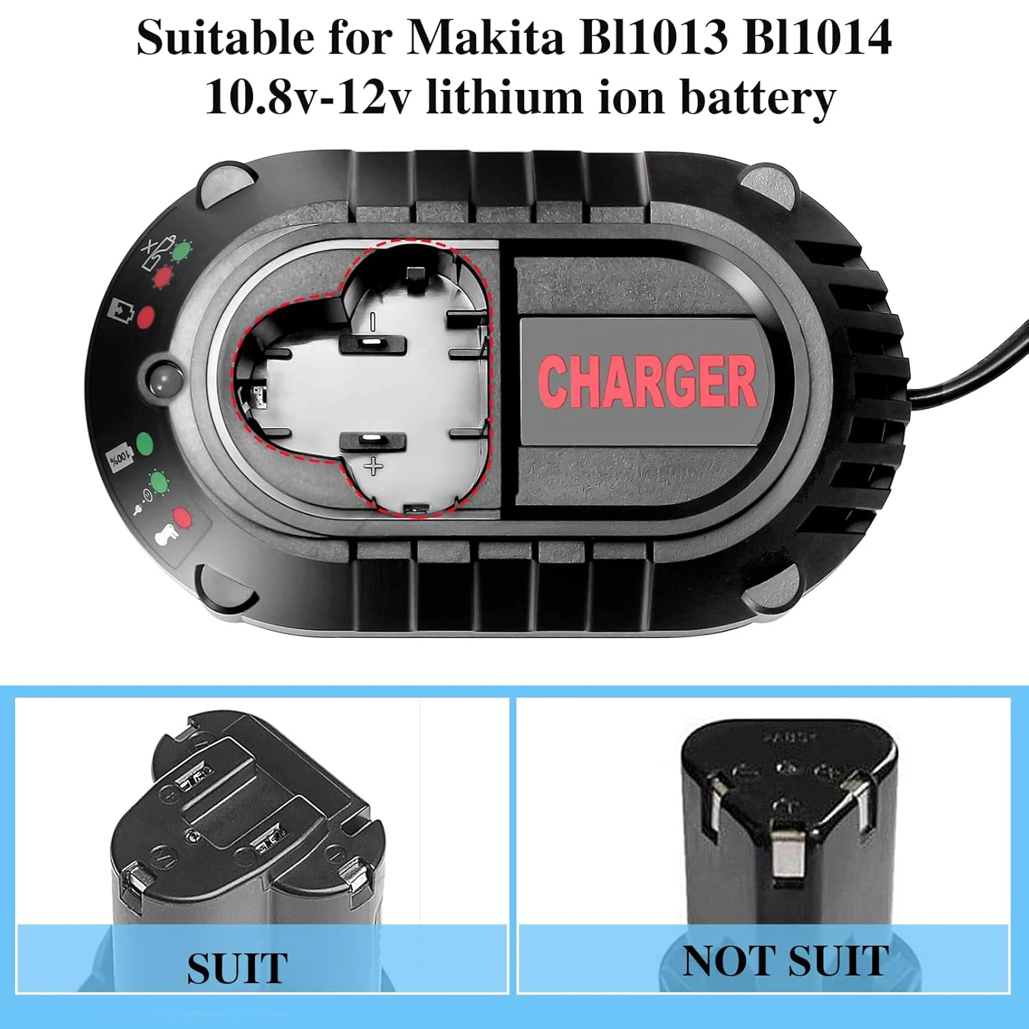 Cargador batería Li-ion Makita para taladro y destornillador - imagen 3