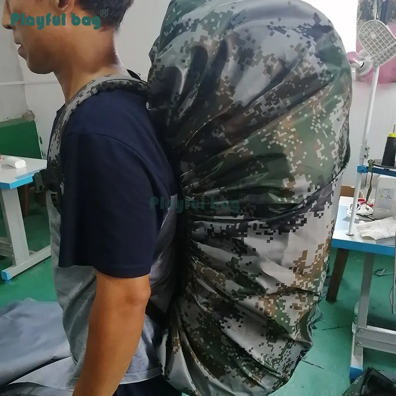 Mochila impermeable de camuflaje de 75L, cubierta de lluvia para viajes al aire libre, sombrilla elástica a prueba de lluvia, 01B, AVA39 - imagen 4
