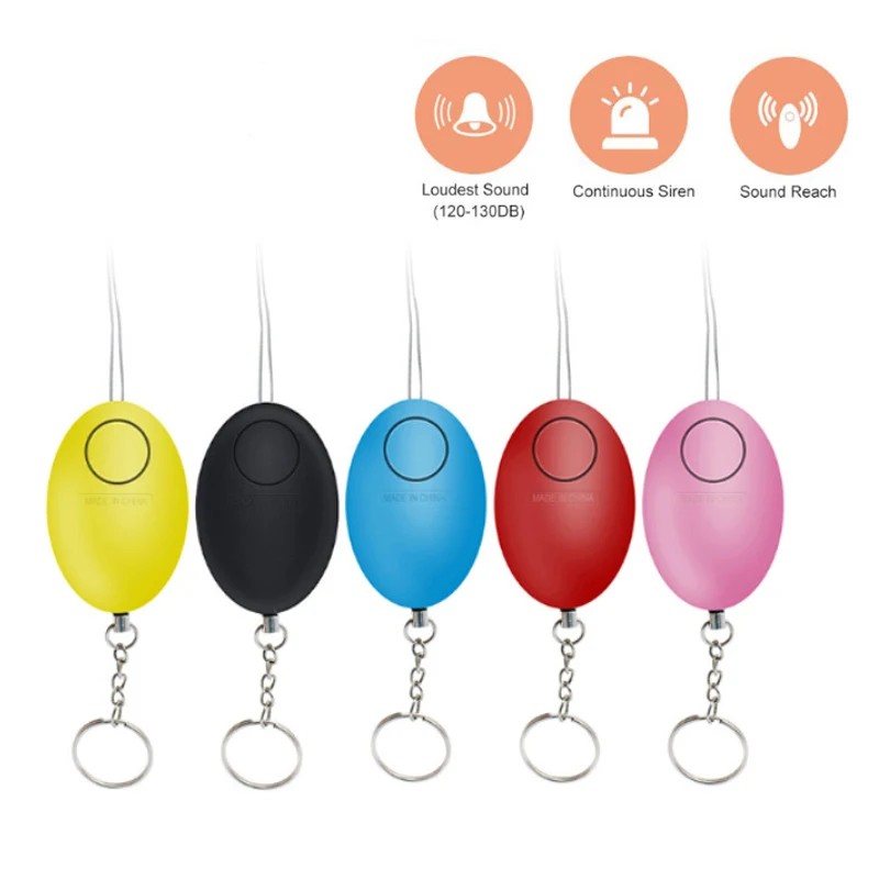 Alarma de autodefensa con forma de huevo de 120dB, llavero de grito fuerte barato para niñas y mujeres, alerta de protección de emergencia de seguridad Personal - imagen 2