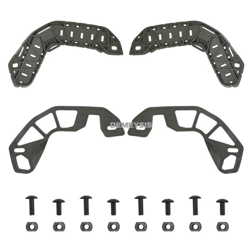 Juego de rieles de guía lateral para casco táctico, riel de guía de corte alto rápido, adaptador de montaje, accesorios para casco deportivo de caza - imagen 4