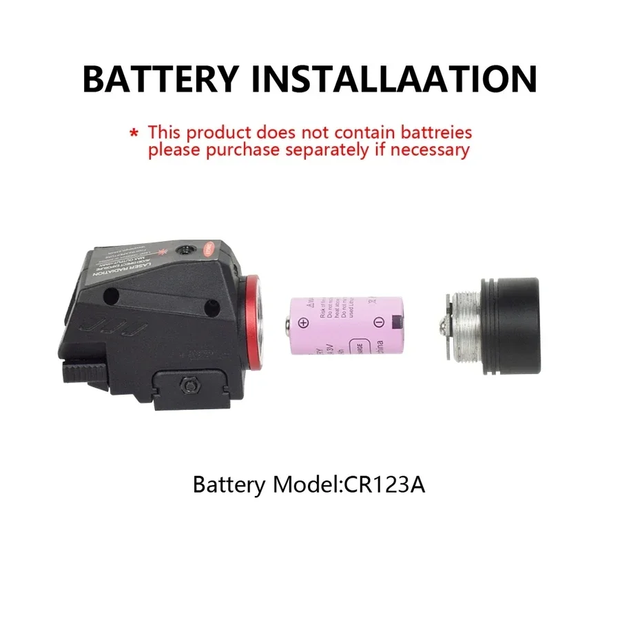 Luz de arma táctica, punto rojo y verde, mira láser, linterna LED para riel de 20mm, Mini Glock 17 19, luz para pistola, linterna Airsoft - imagen 4