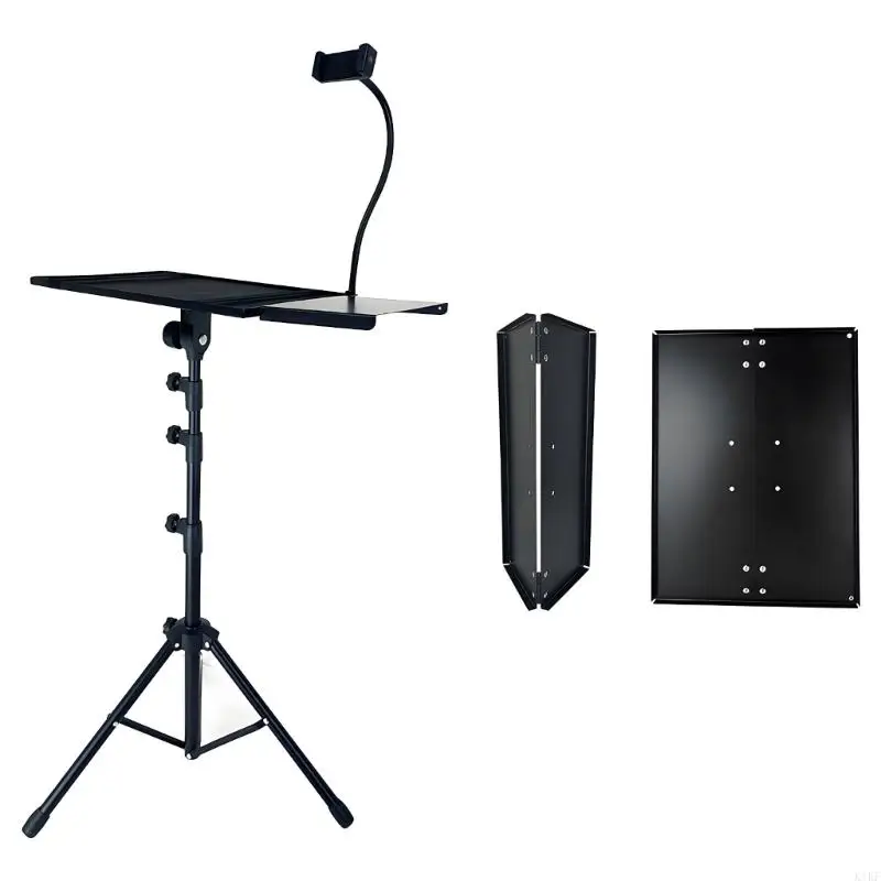 Soporte para proyectores 23-63 pulgadas, altura ajustable, bandeja 14,9x11,2, soporte para ordenador portátil K1KF