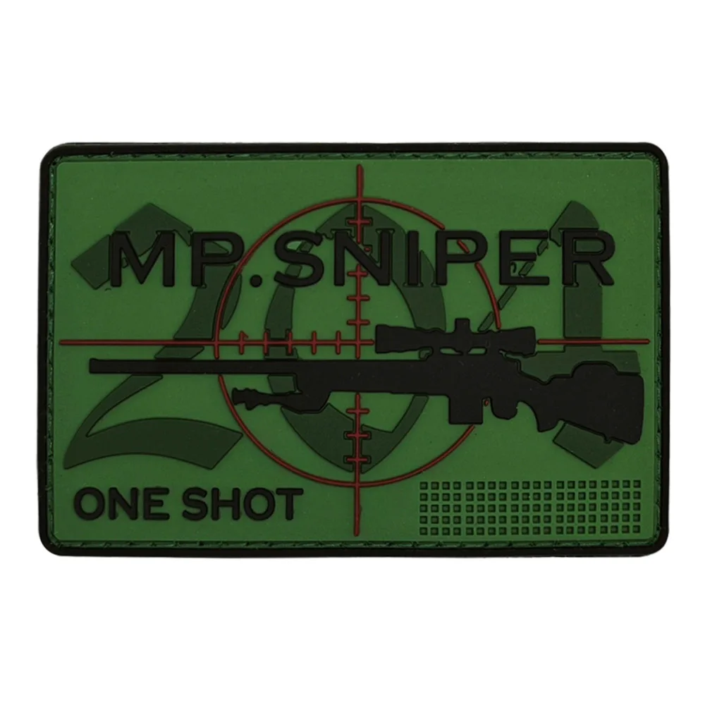 Parches 3D divertidos de PVC para niñas y perros, accesorio táctico de MP.SNIPER, cierre de gancho y bucle, VFC moral, para mochila, brazalete, insignia para chaqueta - imagen 5