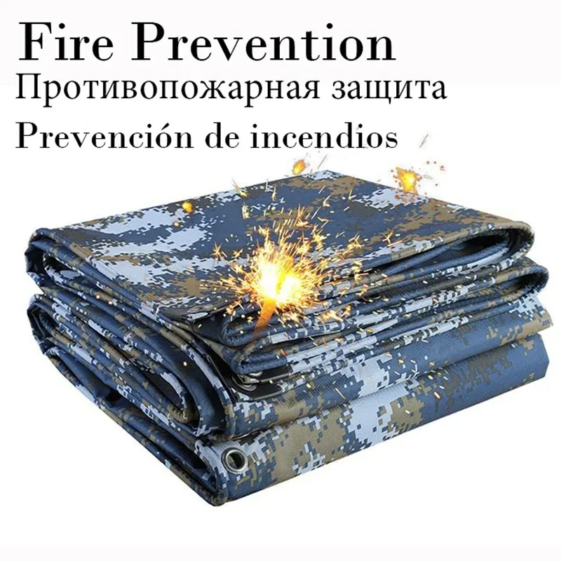 Lona grande gruesa cubierta impermeable para la lluvia 2*3m 4 3*5 4,5*4 6x6 8 10 dosel lona toldo coche jardín barco campamento azul - imagen 4