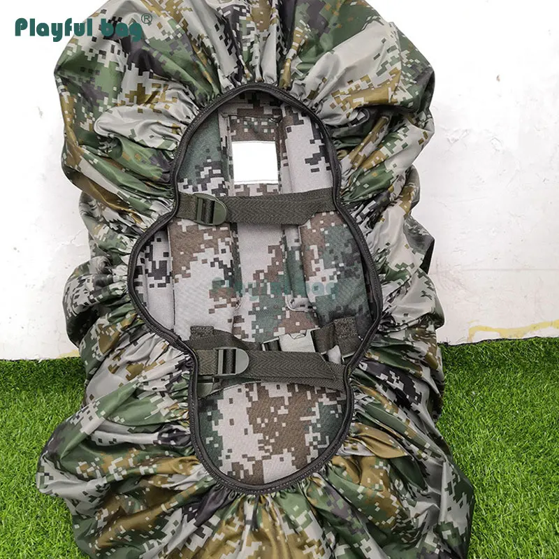 Mochila impermeable de camuflaje de 75L, cubierta de lluvia para viajes al aire libre, sombrilla elástica a prueba de lluvia, 01B, AVA39 - imagen 2