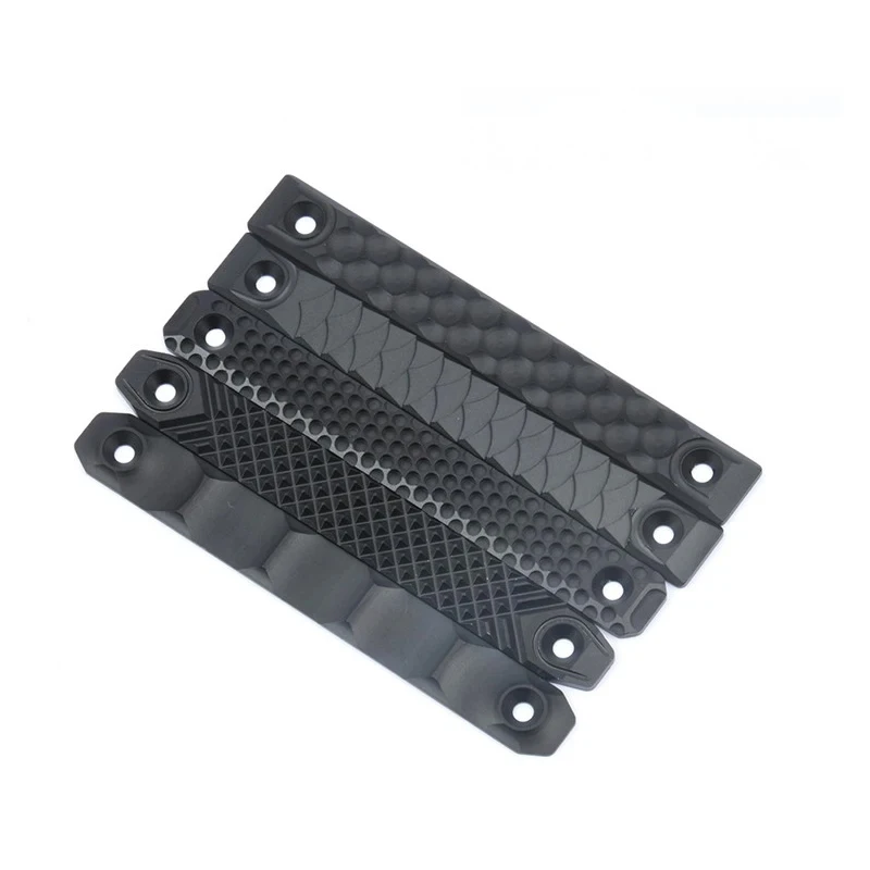 5 modelos 8/12CM táctico de aluminio CNC MLOK KEYMOD cubierta de riel Picatinny para AR15 HK416 M4 M16 AK 47 tubo frontal protección antideslizante - imagen 4