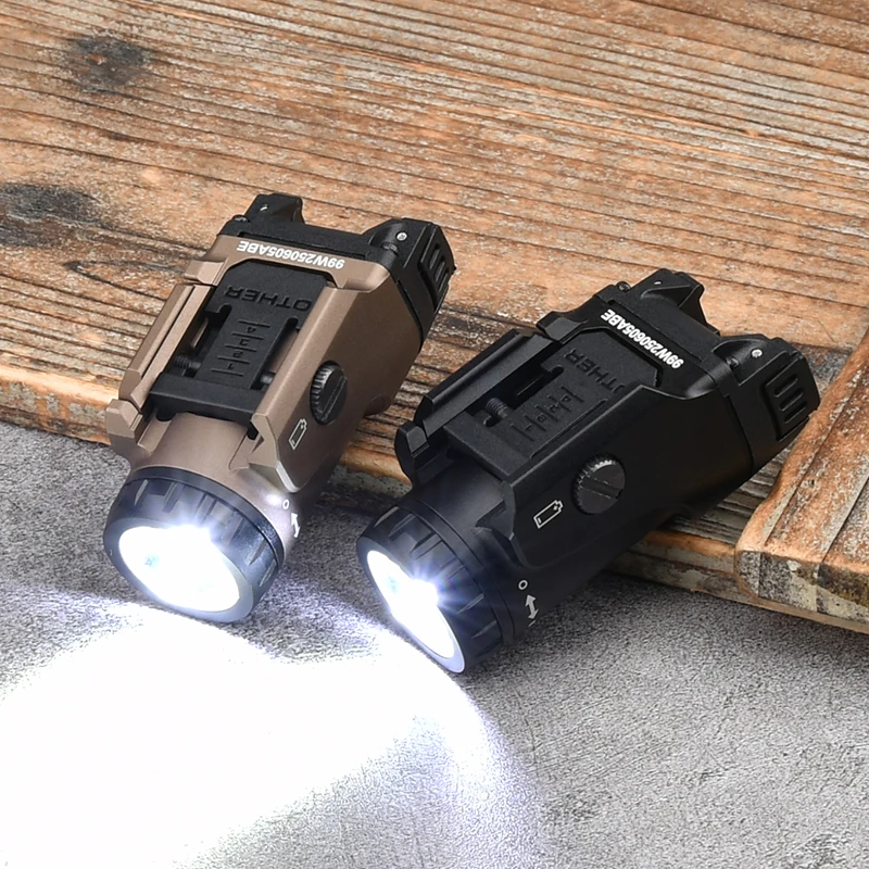 Linterna colgante de pistola de Metal táctica Airsoft de 800 lúmenes, luz exploradora multifuncional para caza al aire libre para riel Picatinny de 20MM - imagen 5