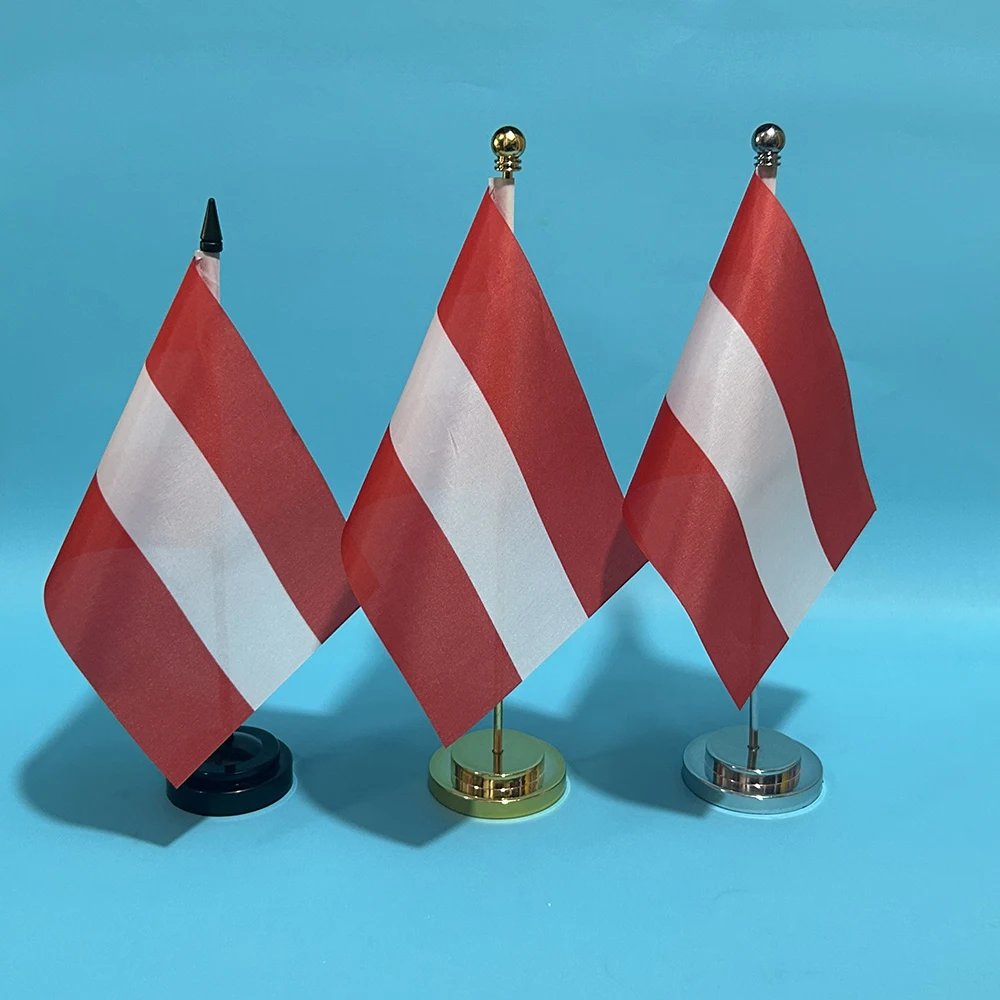 Banderín Austria escritorio poliéster – Oficina con mástil - imagen 2