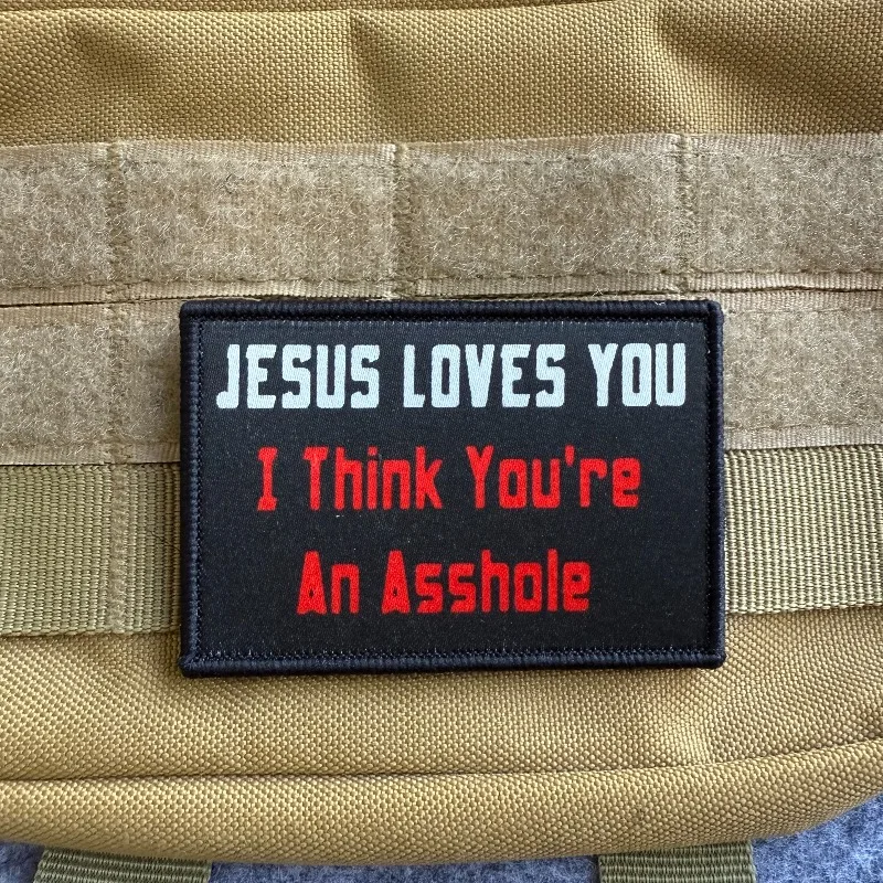 Parches bordados religiosos, insignia de moral cruzada de Jesús, parche para brazalete con gancho y bucle para decoración de chaqueta, mochila - imagen 4