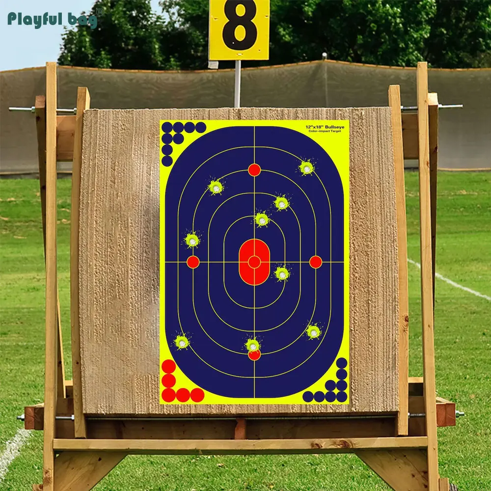 12 ''x 18'' pegatinas de destino contra salpicaduras entrenamiento de tiro táctico papel de destino autoadhesivo BB Airsoft práctica al por mayor AQB187 - imagen 4