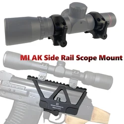 Soporte táctico para mira telescópica MI-AKSM MI AK, montaje de riel lateral AK para Rifle Saiga AK47 AK74 AK-47 QD AK