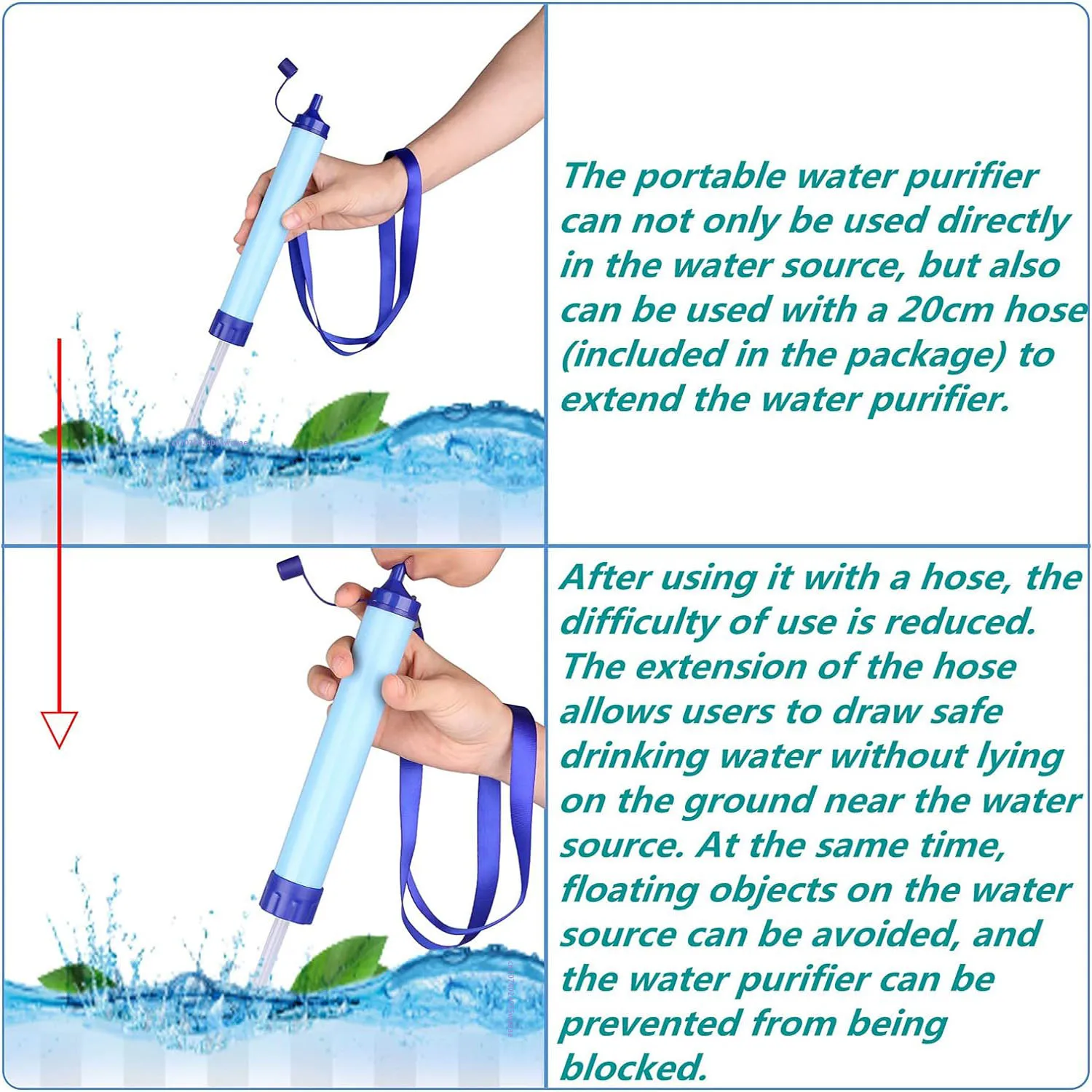 Outdoor Mini Water Filter Straw Camping Purification Portable Hiking Water Purifier for Survival or Emergency Supplies - imagen 5