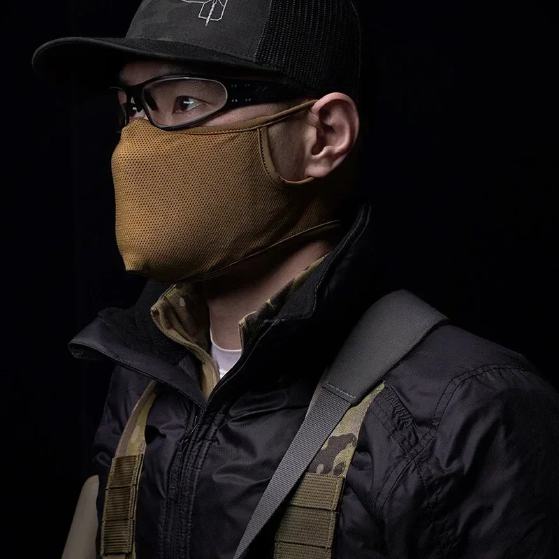 Máscara de tiro táctica al aire libre Airsoftsport protección facial Cs juego máscaras de combate transpirable suave - imagen 2