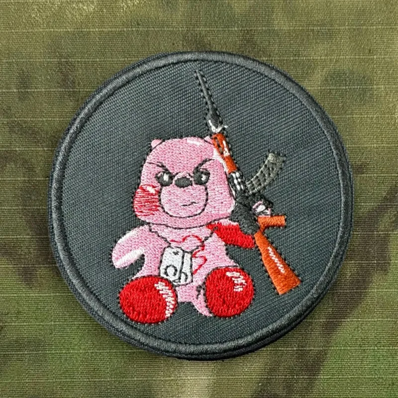 Parche táctico "Evil Bear", insignia de moral bordada, brazalete militar con gancho y bucle, mochila decorativa - imagen 4
