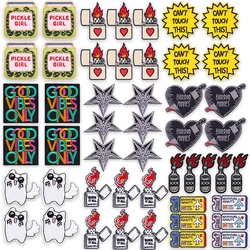 10 unids/lote cultura subterránea bordado hierro en parche Hip Hop Punk tema oscuro para chaqueta chaleco Rebel accesorio de moda parche para coser