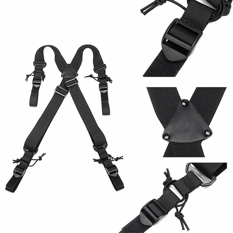 Tirantes ajustables tipo X para hombre, arnés multifunción para trabajo táctico, cinturón de combate, soporte trasero para caza - imagen 3