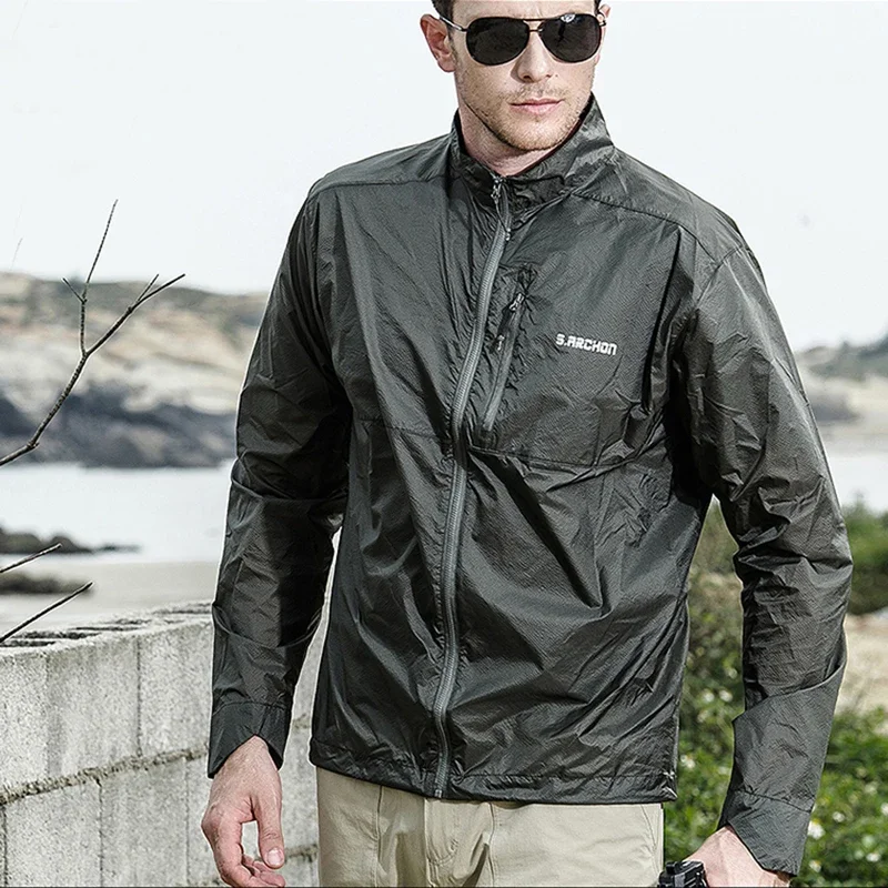 Chaqueta ligera de piel de caza para hombre, chaqueta táctica impermeable, abrigo cortavientos de camuflaje a prueba de sol para verano - imagen 4